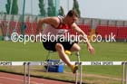 Liam Collins (Gateshead) senior mens 400 metres hurdles at the North Eastern Championships, Gateshead International Stadium.  Photos: David T. Hewitson/Sports for All Pics